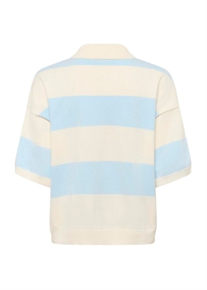 Maia ss polo bluse Blue Finch Striped Gestuz 